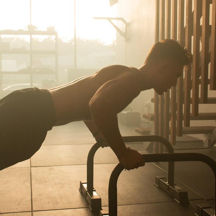 Weight training area with free weights and machines